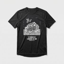 Camiseta Dry Fit Evangélica Arca de Noé — Coroa de Vida - preta