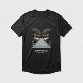 Camiseta Dry Fit Evangélica Árvore da Vida — Coroa de Vida - preta