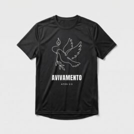 Camiseta Dry Fit Evangélica Avivamento — Coroa de Vida - preta