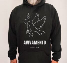 Moletom Evangélico Avivamento — Coroa de Vida - preta
