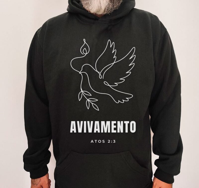 Moletom Evangélico Avivamento — Coroa de Vida - preta
