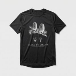 Camiseta Dry Fit Evangélica Cedro do Líbano — Coroa de Vida - preta