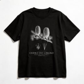 Camiseta Oversized Evangélica Cedro do Líbano — Coroa de Vida - preta