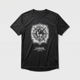 Camiseta Dry Fit Evangélica O Cordeiro — Coroa de Vida - preta