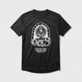 Camiseta Dry Fit Evangélica Daniel na Cova dos Leões — Coroa de Vida - preta