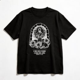 Camiseta Oversized Evangélica Daniel na Cova dos Leões — Coroa de Vida - preta