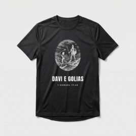 Camiseta Dry Fit Evangélica Davi e Golias — Coroa de Vida - preta