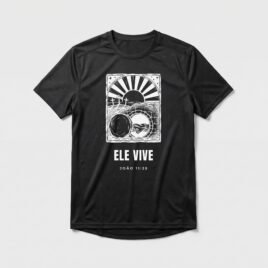 Camiseta Dry Fit Evangélica Ele Vive — Coroa de Vida - preta