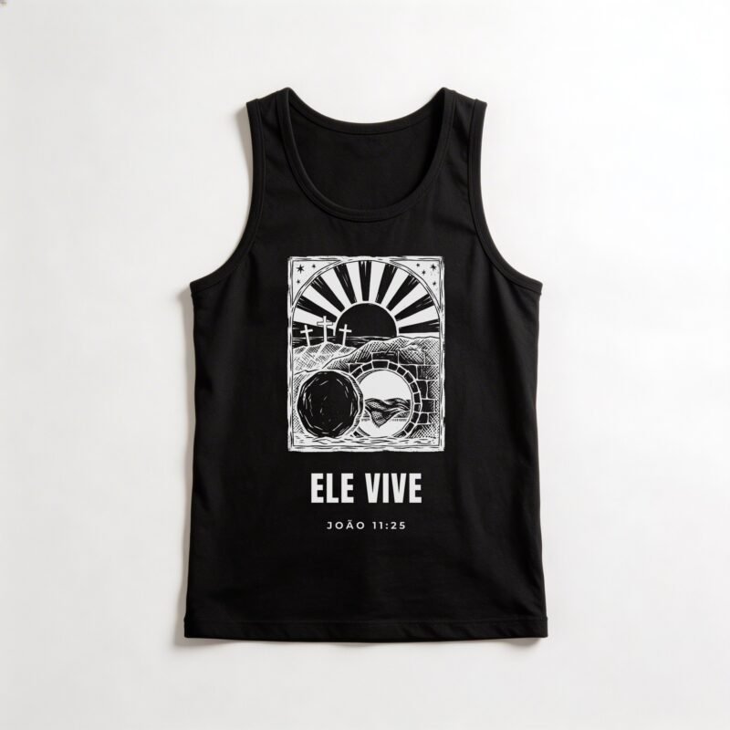 Regata Evangélica Ele Vive — Coroa de Vida - preta