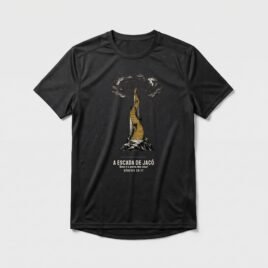 Camiseta Dry Fit Evangélica Escada de Jacó — Coroa de Vida - preta