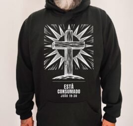 Moletom Evangélico Está Consumado — Coroa de Vida - preta