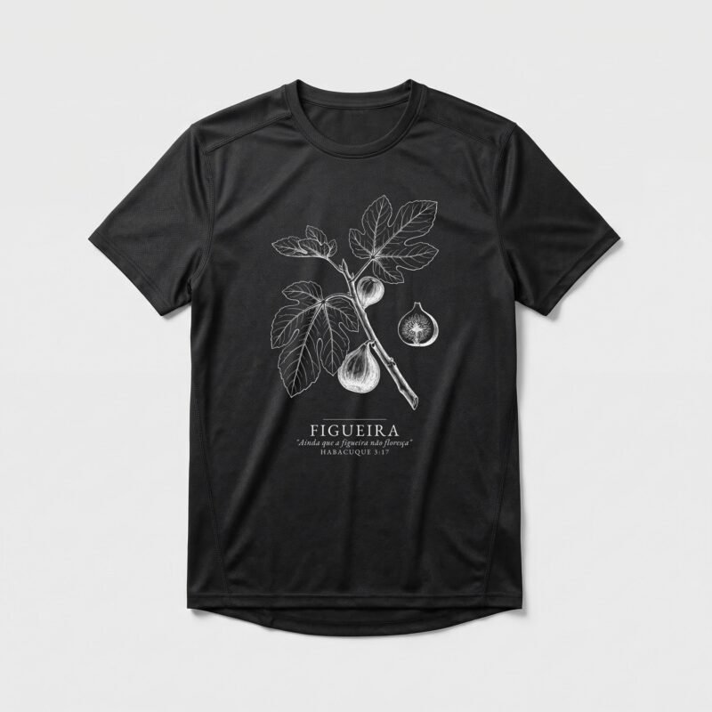 Camiseta Dry Fit Evangélica Figueira — Coroa de Vida - preta