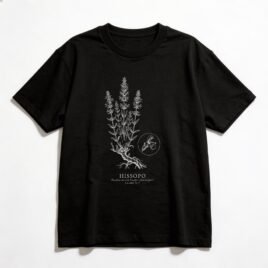 Camiseta Oversized Evangélica Hissopo — Coroa de Vida - preta