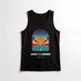 Regata Evangélica Jesus é o Caminho — Coroa de Vida - preta