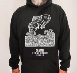 Moletom Evangélico Jonas — Coroa de Vida - preta