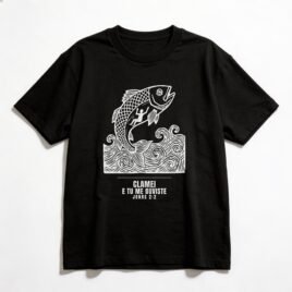 Camiseta Oversized Evangélica Jonas — Coroa de Vida - preta
