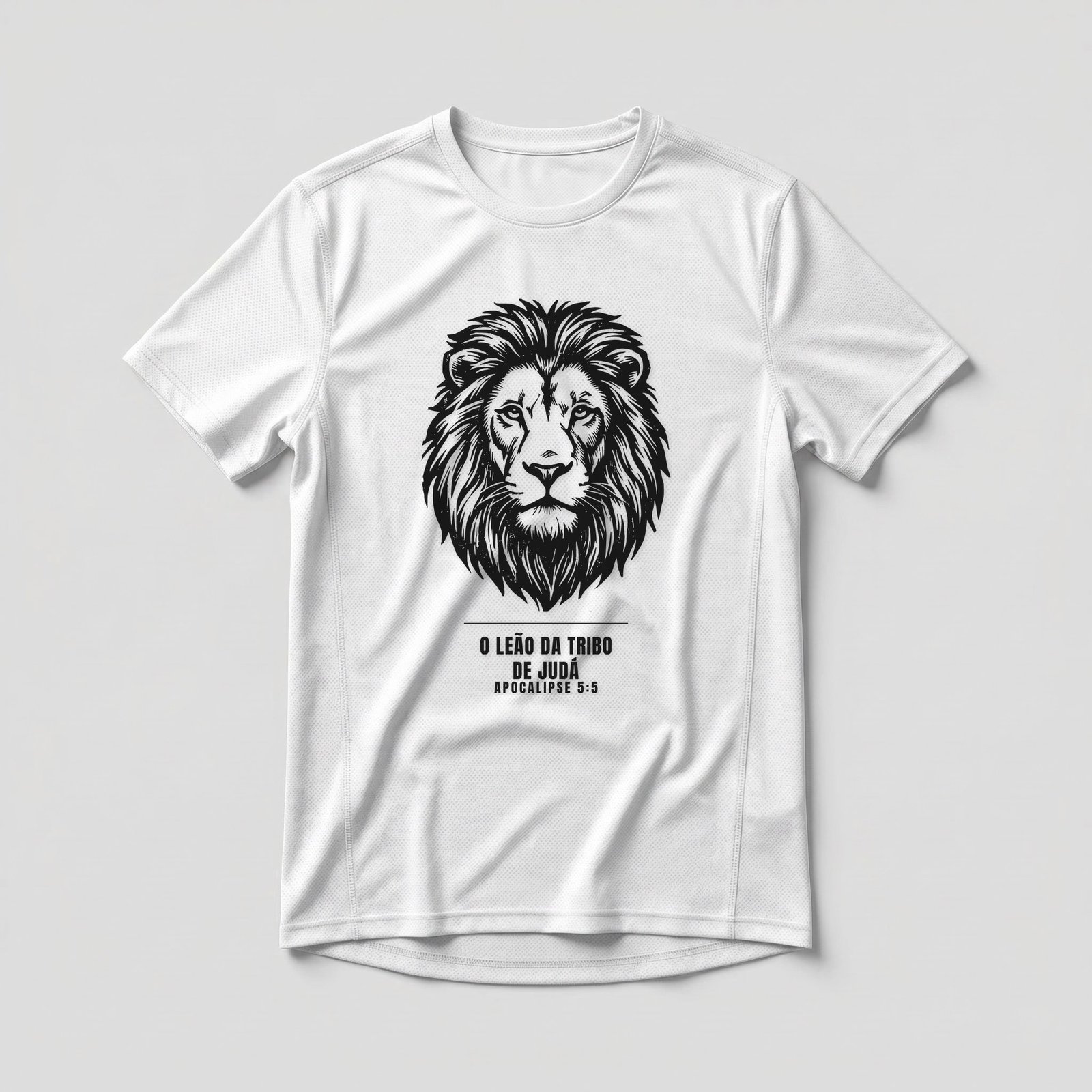 Camiseta Dry Fit Evangélica Leão de Judá — Coroa de Vida - branca