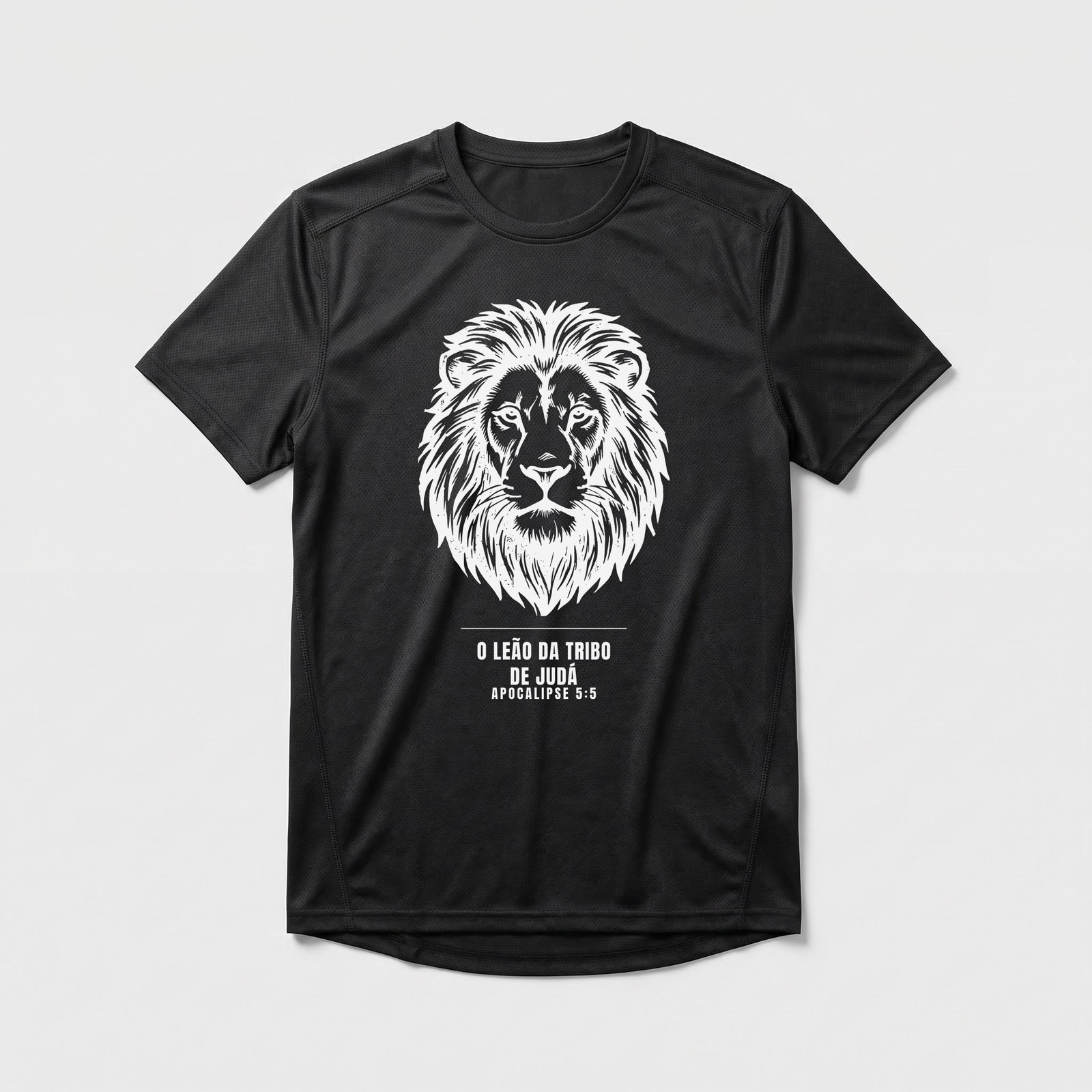 Camiseta Dry Fit Evangélica Leão de Judá — Coroa de Vida - preta