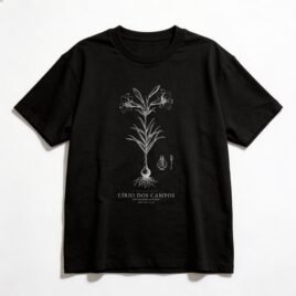 Camiseta Oversized Evangélica Lírio dos Campos — Coroa de Vida - preta