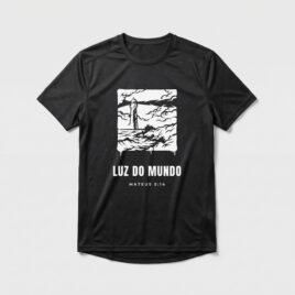 Camiseta Dry Fit Evangélica Luz do Mundo — Coroa de Vida - preta