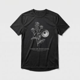 Camiseta Dry Fit Evangélica Grão de Mostarda — Coroa de Vida - preta