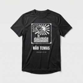 Camiseta Dry Fit Evangélica Não Temas — Coroa de Vida - preta