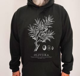 Moletom Evangélico Oliveira Verde — Coroa de Vida - preta