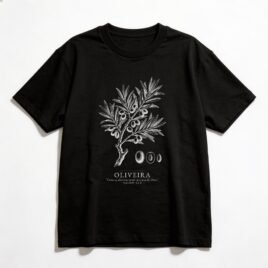 Camiseta Oversized Evangélica Oliveira Verde — Coroa de Vida - preta
