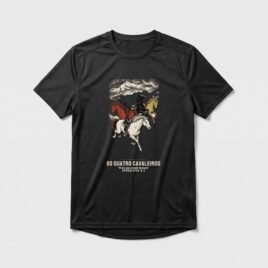 Camiseta Dry Fit Evangélica Os Quatro Cavaleiros — Coroa de Vida - preta
