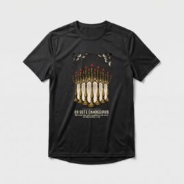 Camiseta Dry Fit Evangélica Os Sete Candeeiros — Coroa de Vida - preta