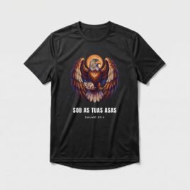 Camiseta Dry Fit Evangélica Sob as Tuas Asas — Coroa de Vida - preta