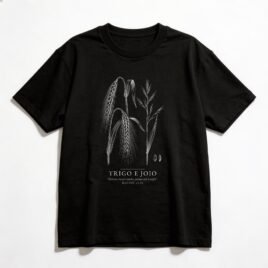 Camiseta Oversized Evangélica Trigo e Joio — Coroa de Vida - preta