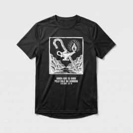Camiseta Dry Fit Evangélica Vale da Sombra — Coroa de Vida - preta