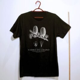 Camiseta evangélica Cedro do Líbano — Coroa de Vida - preta