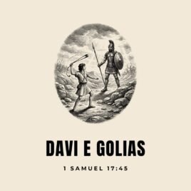 Camiseta evangélica Davi e Golias — Coroa de Vida - detalhe da estampa