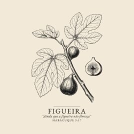 Camiseta evangélica Figueira — Coroa de Vida - detalhe da estampa