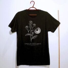 Camiseta evangélica Grão de Mostarda — Coroa de Vida - preta