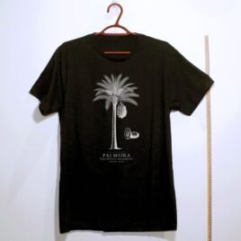 Camiseta evangélica Palmeira — Coroa de Vida - preta