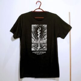 Camiseta evangélica Serpente de Bronze — Coroa de Vida - preta